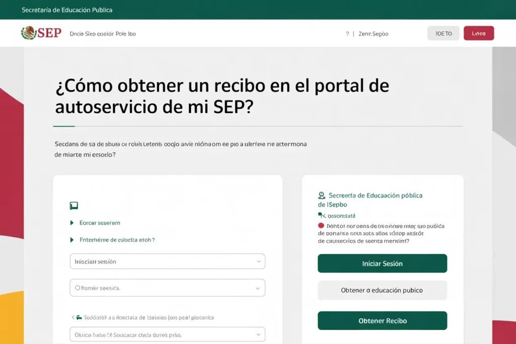 ¿Cómo obtener un recibo en el portal de autoservicio de Mi SEP?