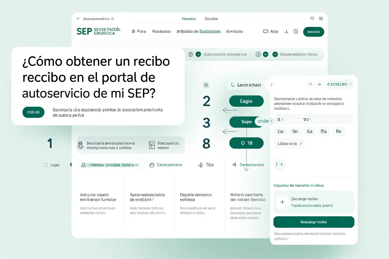 ¿Cómo obtener un recibo en el portal de autoservicio de Mi SEP?